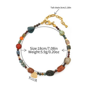 African pine bracelet [the small triangle has been replaced by small water droplets]