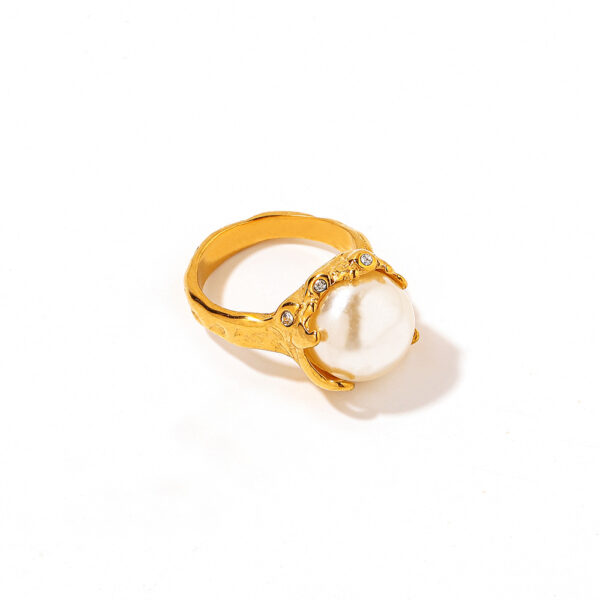 Wholesale Stainless steel pearl ring