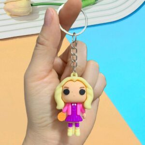 Strange doll keychain - purple dress / 5.4*3.8