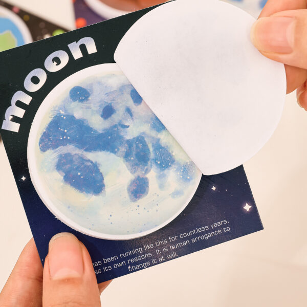 Wholesale Cute Planet Series Round Earth Moon Sticky Note