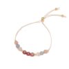 Wholesale Natural stone red patterned stone bead adjustable healing bracelet