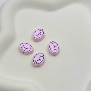 Line puppy [pink] / 14.2*10.3mm