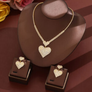 1201 gold necklace + earrings