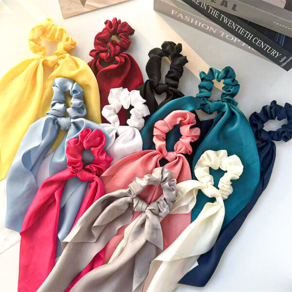 Wholesale Ponytail Ribbons Satin Scrunchies Hair Accessories Hair Scrunchies