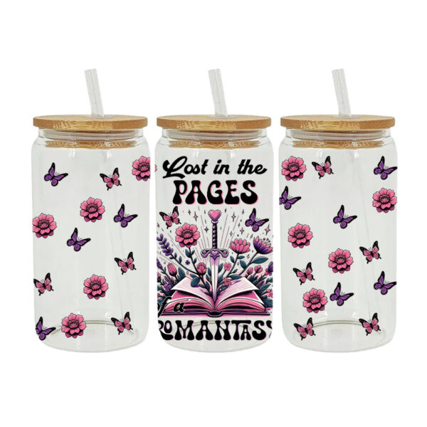 Wholesale Cute Cartoon Reading Theme Books 16oz Cup UV DTF Wraps