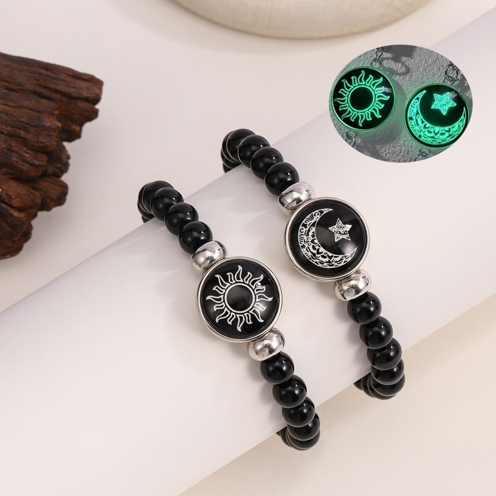 Wholesale Luminous Sun Moon Time Gemstone Cole Bracelet