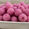 Wholesale 5PCS 20MM Resin Light Rose Red Diamond Ball Beads