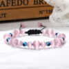 Wholesale Creative Spacer Size Beads Woven Tandem Combination Bracelet Adjustable Devil's Eye Pendant Bracelet