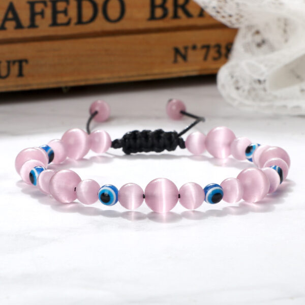 Wholesale Creative Spacer Size Beads Woven Tandem Combination Bracelet Adjustable Devil's Eye Pendant Bracelet