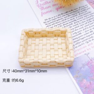 Braided basket beige