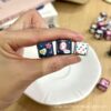 Wholesale Denim print dog star heart square bead