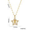 Wholesale Clavicle Titanium Zircon Light Madonna Religion Necklace