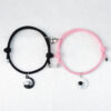 Wholesale Magnetic Couples Bracelets Set - Matching Astronaut Moon Promise Jewelry for Him and Her