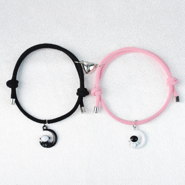 Wholesale Magnetic Couples Bracelets Set - Matching Astronaut Moon Promise Jewelry for Him and Her