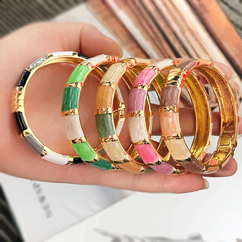 Wholesale personality colorful enamel oil-op luxury bracelet