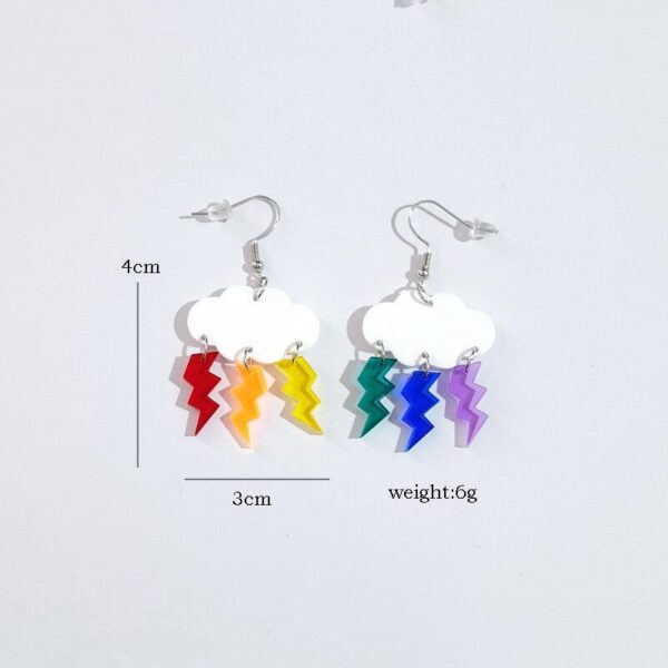 Wholesale Creative Cartoon Rainbow Clouds Acrylic Earrings W