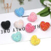 Wholesale Jelly colored heart-shaped diamond core acrylic beads