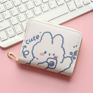 Camera rabbit horizontal gold zipper