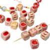 O1CN01jQQZQw279O86tOfIm_2218150947754-0-cib Wholesale Acrylic Cute Cartoon Ppy Apple Square Beaded DIY Handmade Beade