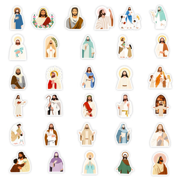 Wholesale Simple Illustrations of Characters Cartoon Stickers DIY Mobile Phone