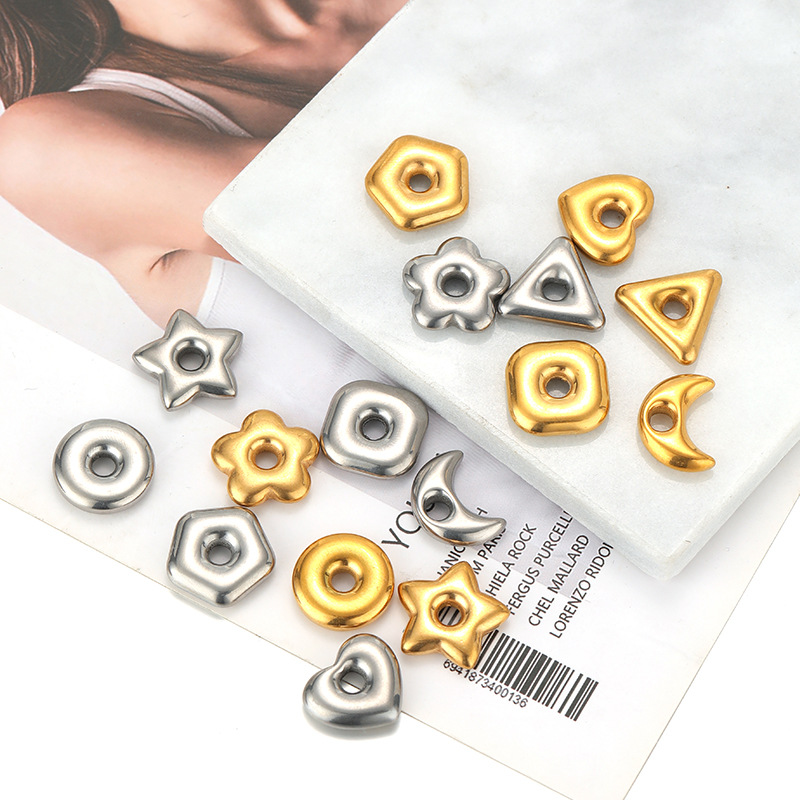 Wholesale Moon pentagram square pad beads