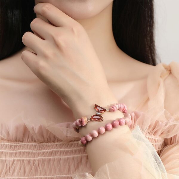 Wholesale Butterfly Accessories Bracelet Natural Stone Crystal
