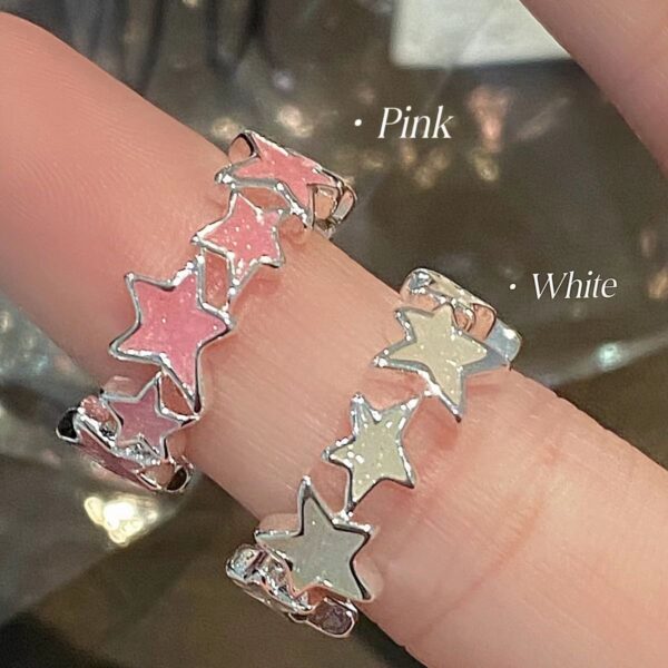 O1CN01jSFUBz20nVOQPUTZ4_2204814786894-0-cib Wholesale Valentine's Day star open ring cold style Rings
