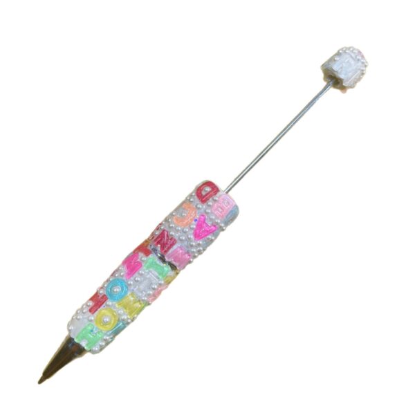 Wholesale Letter Pearl Rhinestone DIY Fancy Beadable Pens