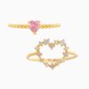 O1CN01jWdOF62AcBbzIxPKn_2208092768223-0-cib Wholesale Pink gemstone heart set diamond ring