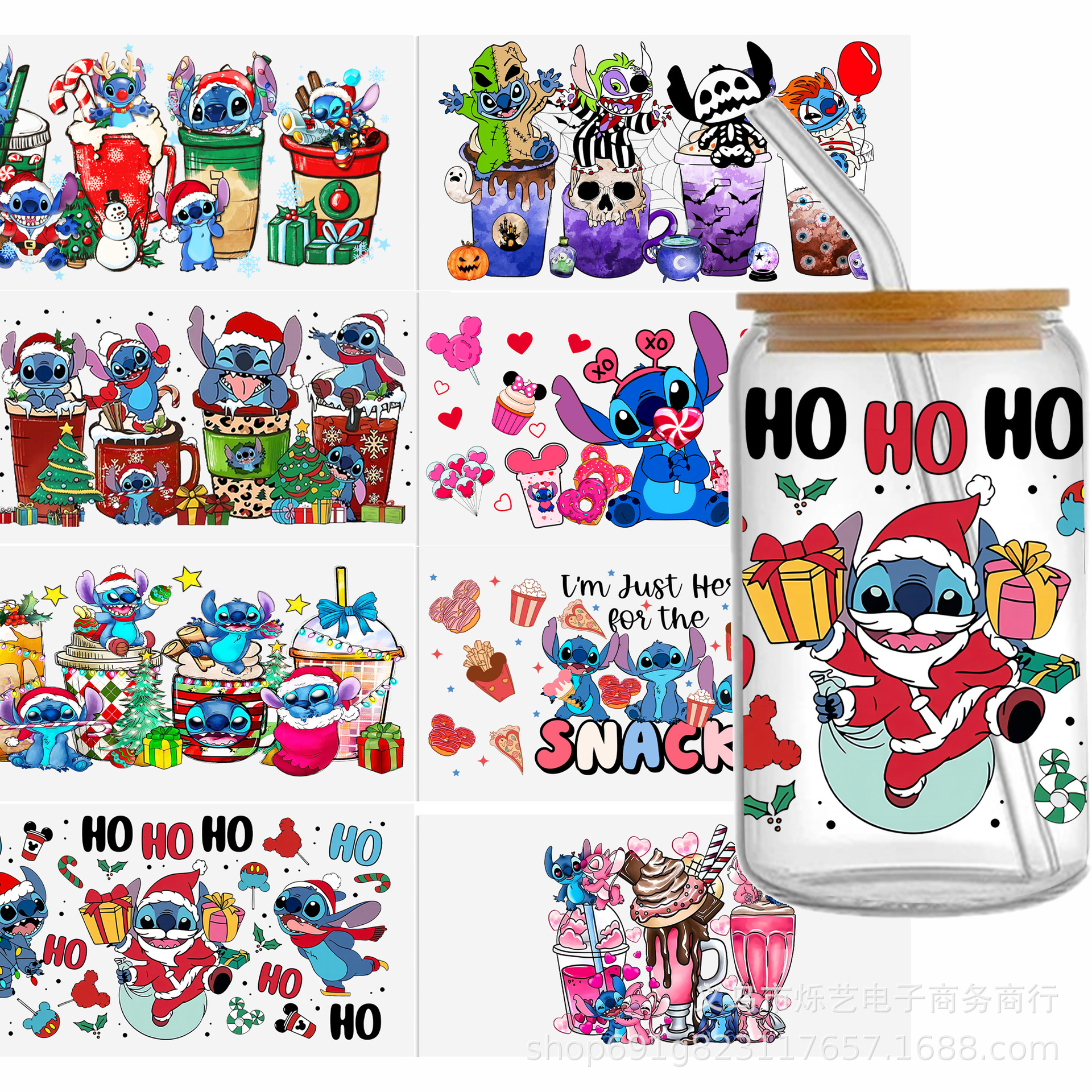 Wholesale Cartoon series UV DTF transfer crystal water c waterproof sticker, 1Yc42995