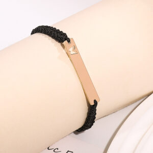 Black rope [gold + rose gold]