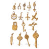 Wholesale Stainless steel 18K gold-plated small DIY key pendant