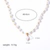 Wholesale pearl necklace cross shell necklace retro artistic Baroque style necklace
