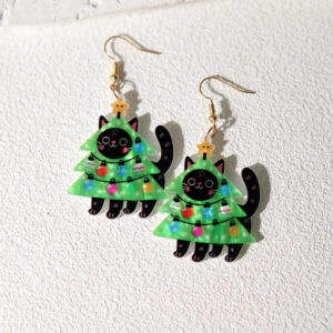 Cat earrings (finished product)