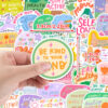Wholesale 50pcs inspirational phrase labels, waterproof vinyl stickers