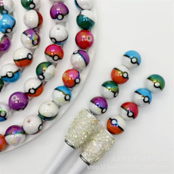 O1CN01jfMRVr1HgUmxbvwDT_2216860830787-0-cib Wholesale 16mm Acrylic Gashan Beads with Through Holes, ké Ball Beads, Live Stream DIY Beading Jewelry Aessories