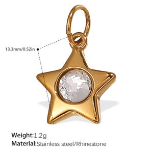 Pj535weg white diamond gold pendant