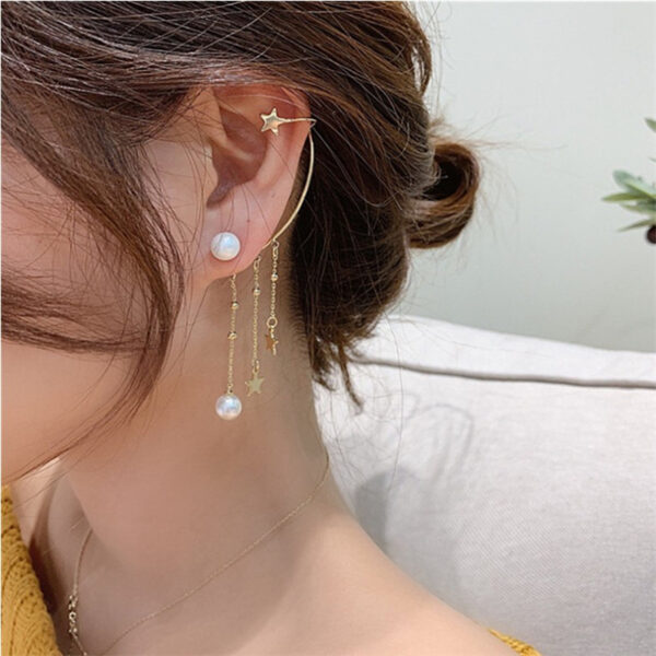 O1CN01jh7YwM1jEpjHaMaIu_2212072154517-0-cib Wholesale Pearl long pentagram tassel ear hook