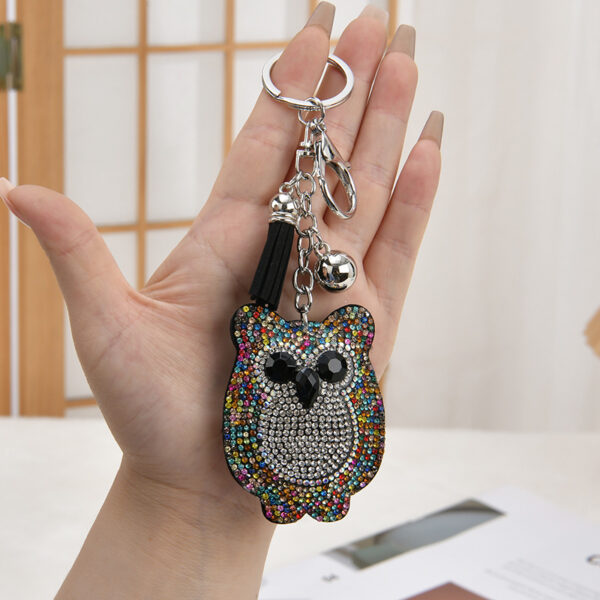 Wholesale Tassel Rhinestone Cartoon Women's Bag Pendant Keychain