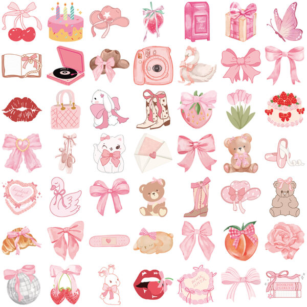 Wholesale 50pcs Pink Fun Park Graffiti Cartoon Stickers