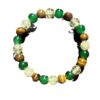 Wholesale Natural Tiger Eye Stone Green Agate White Crystal Bracelet