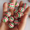 O1CN01jixVPw1QErILAQVrB_2201245431945-0-cib Wholesale 5pcs 20MM Acrylic Christmas Two Color Diamond Printed Beads
