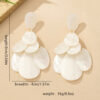 Wholesale White acrylic tassel flower long earrings
