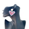 Wholesale Colorful printed heart-shaped gradient acrylic earrings