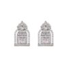 Wholesale Zircon Geometric Hollow Happiness Gate Earrings