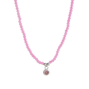 Pink beaded necklace