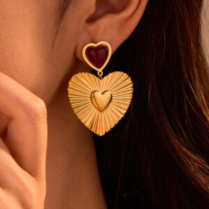 Wholesale States retro love pendant Heart Earrings