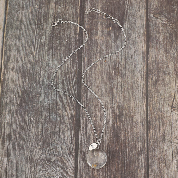 Wholesale Alloy Inlaid Artificial Gem Three Dandelion Pendant Necklace