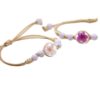 Wholesale Ceramic glass ball dried flower plant woven bracelet