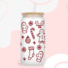Wholesale Cartoon Christmas Little Snowman Antler 16oz Cup UV DTF Wraps
